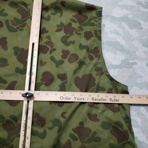 Vintage Penneys Foremost Hunting Clothing Vest Mens XL Green Camo Zip - Picture 9 of 10